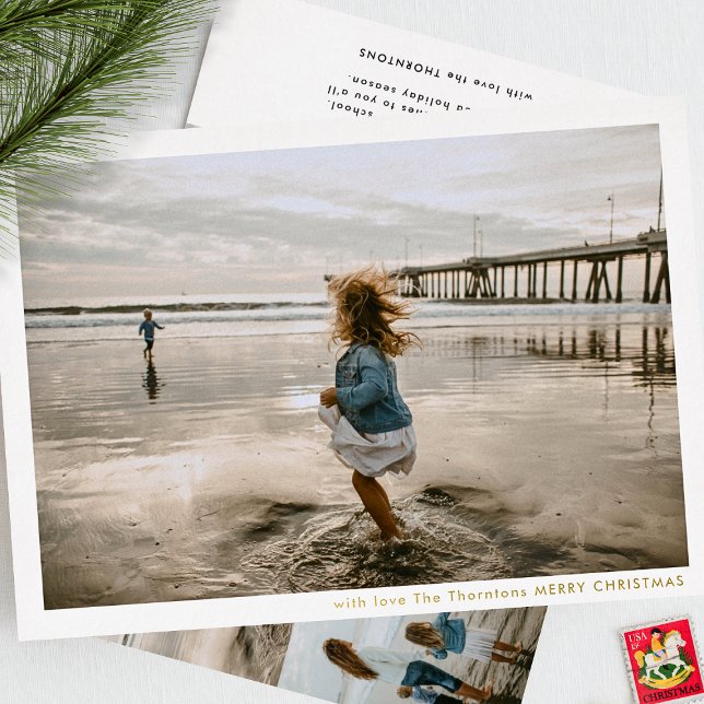 Modern Elegant Minimal Frame MERRY CHRISTMAS Photo (Creator Uploaded)