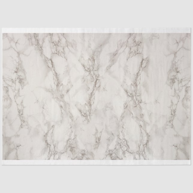 Modern Elegant Minimal Grey Marble Stone Texture Tissue Paper (Front)