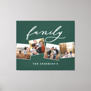 Modern elegant minimal photo collage personalised  canvas print