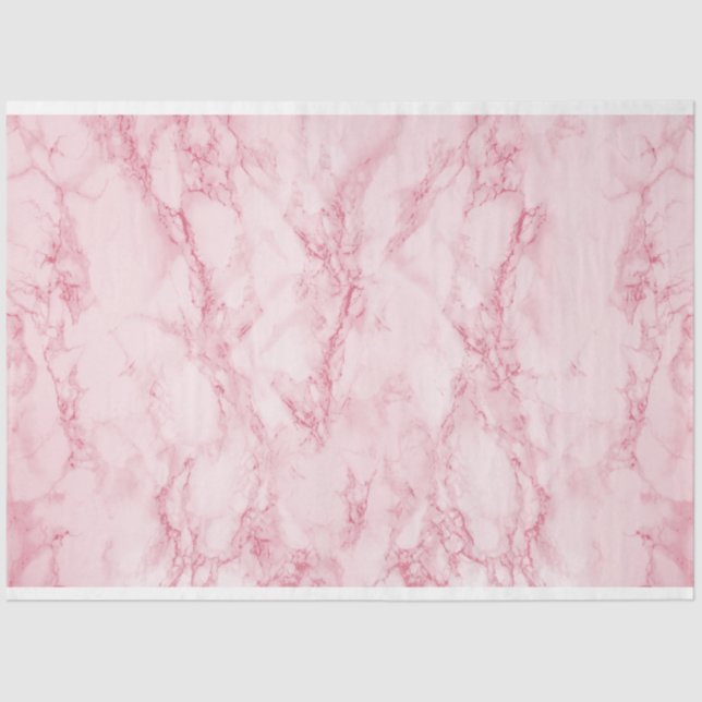 Modern Elegant Minimal Pink Marble Stone Texture Tissue Paper (Front)