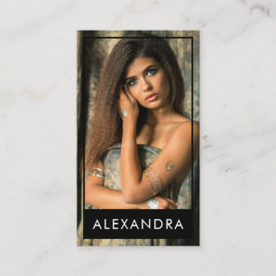 Modern elegant minimal & simple photography business card