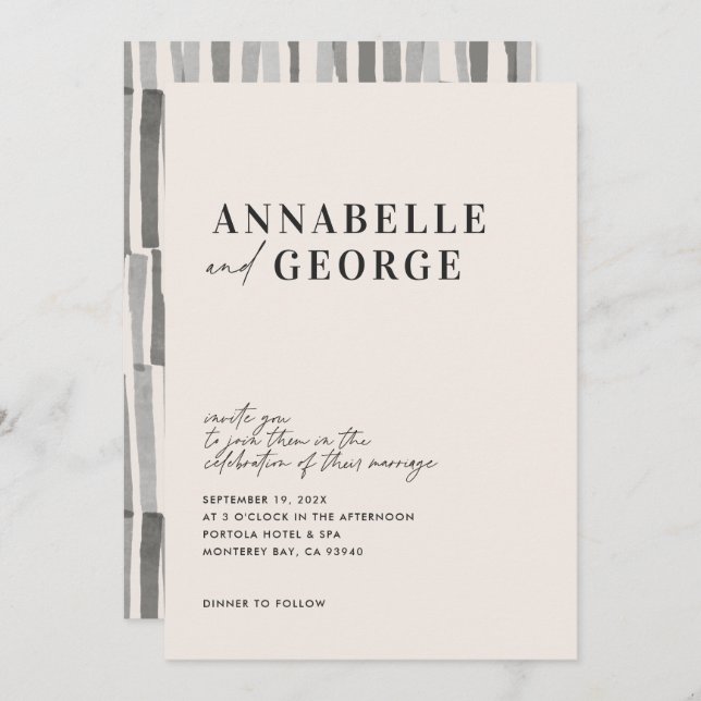 Modern elegant minimal typography black and white (Front/Back)