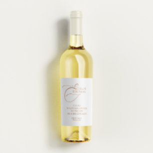 Modern Elegant Minimalist "Cheers" Wedding Wine Label