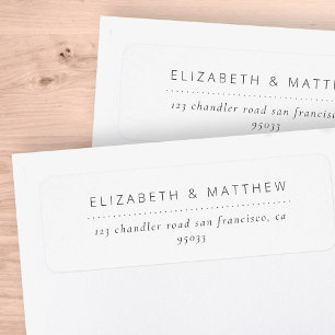 Modern Elegant Minimalist Chic Return Address