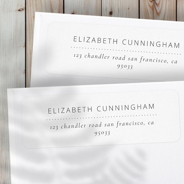Modern Elegant Minimalist Chic Return Address Labe (Creator Uploaded)