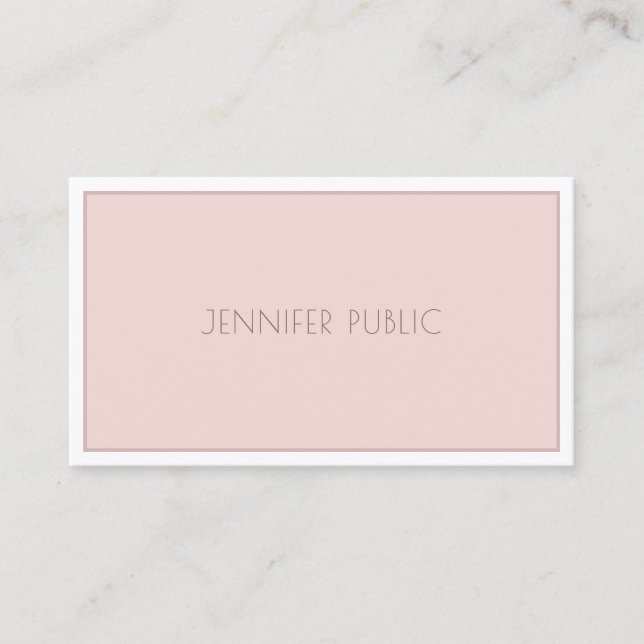 Modern Elegant Minimalist Chic Simple Plain Luxury Business Card (Front)