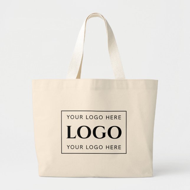 Modern, Elegant, Minimalist,& Customisable  Large Tote Bag (Front)