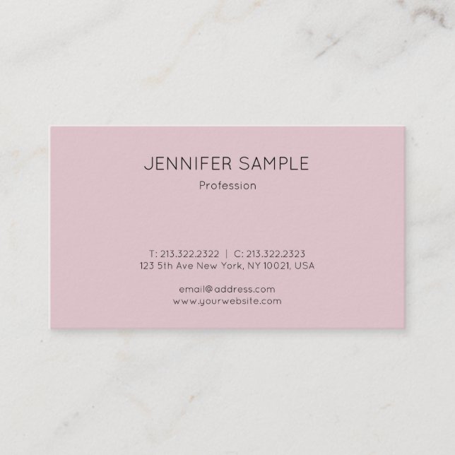 Modern Elegant Minimalist Design Professional Business Card (Front)