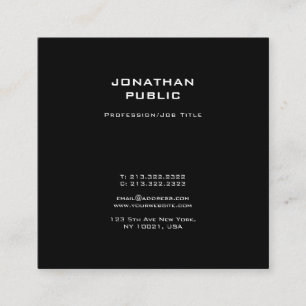 Modern Elegant Minimalist Design Professional Square Business Card