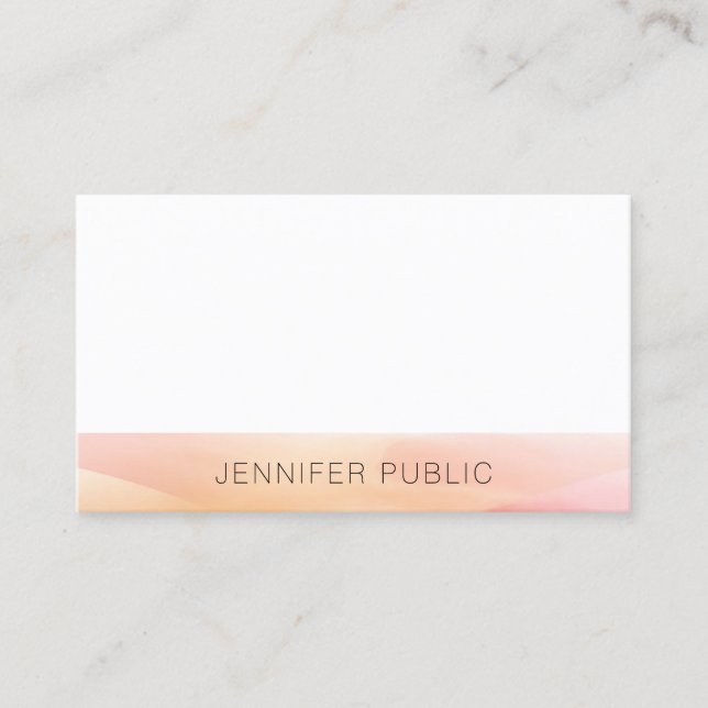 Modern Elegant Minimalist Design Template Trendy Business Card (Front)