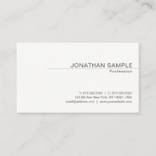Modern Elegant Minimalist Design Trendy Plain Business Card