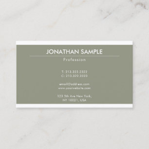 Modern Elegant Minimalist Design Trendy Plain Luxe Business Card