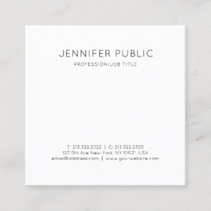 Modern Elegant Minimalist Design Trendy Plain Luxe Square Business Card