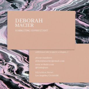 Modern Elegant Minimalist Dusty Rose  Business Card