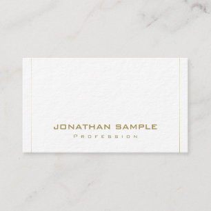 Modern Elegant Minimalist Gold Striped Trendy Luxe Business Card
