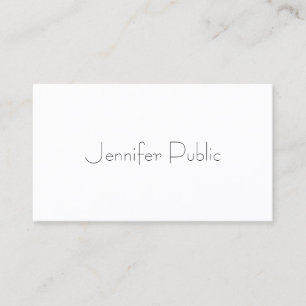 Modern Elegant Minimalist Plain Professional Business Card