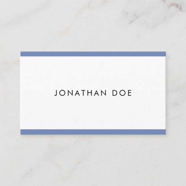 Modern Elegant Minimalist Professional Clean Plain Business Card (Front)