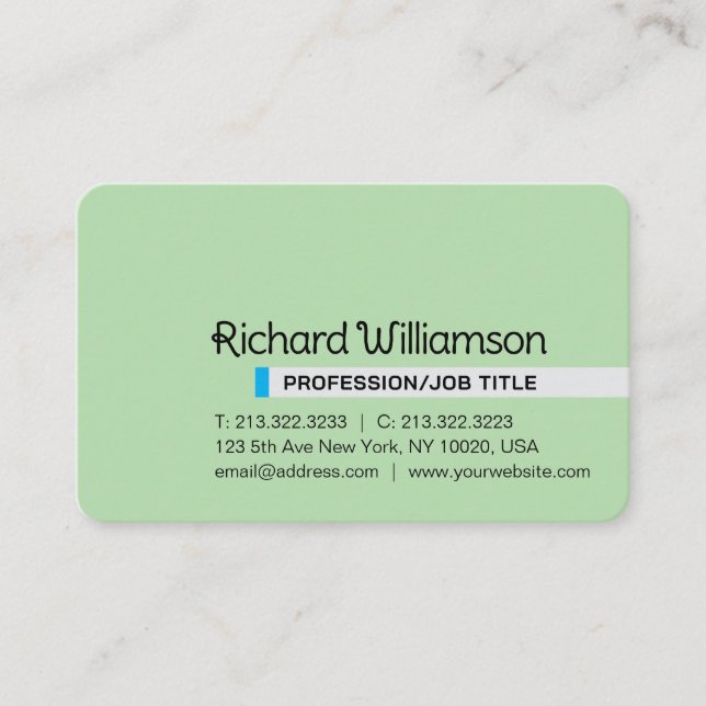 Modern Elegant Minimalist Professional Custom Business Card (Front)