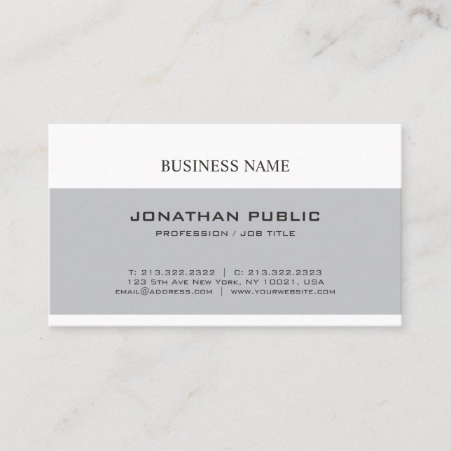 Modern Elegant Minimalist Professional Design Business Card (Front)