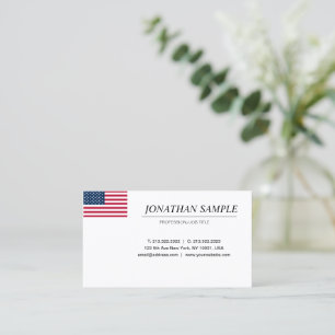 Modern Elegant Minimalist Professional Plain Busin Business Card