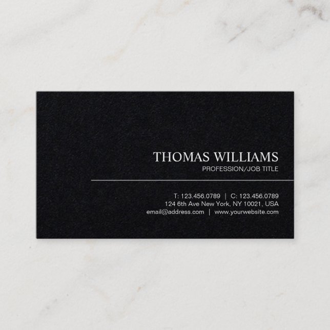 Modern Elegant Minimalist Professional Plain Business Card (Front)