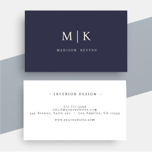 Modern Elegant Minimalist Professional Plain  Business Card