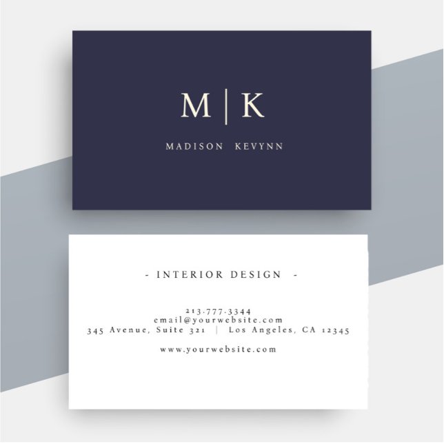 Modern Elegant Minimalist Professional Plain  Business Card (Creator Uploaded)