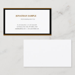 Modern Elegant Minimalist Professional Plain Business Card
