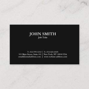 Modern Elegant Minimalist Professional Plain Business Card
