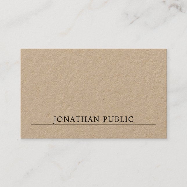 Modern Elegant Minimalist Professional Plain Cool Business Card (Front)