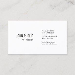 Modern Elegant Minimalist Professional Simple Business Card