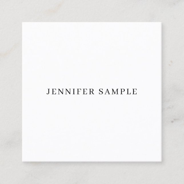 Modern Elegant Minimalist Professional Template Square Business Card (Front)