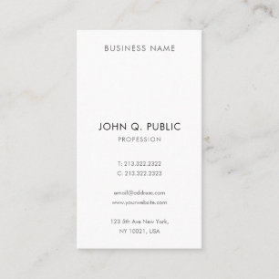 Modern Elegant Minimalist Professional Vertical Business Card
