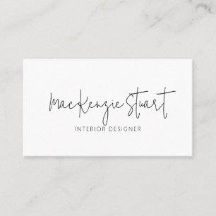 Modern Elegant Minimalist QR Code Template Busines Business Card