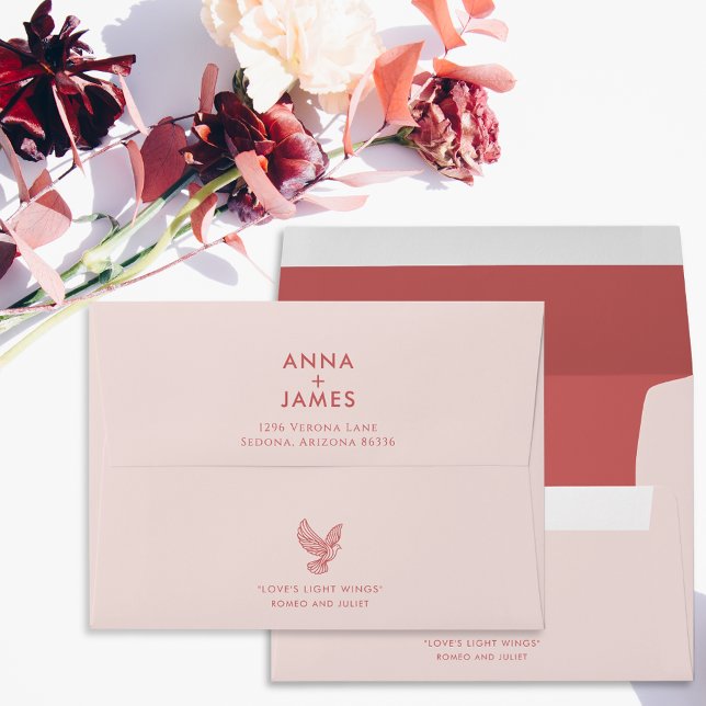 Modern Elegant Minimalist Romeo and Juliet Quote Envelope (Creator Uploaded)