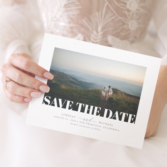 Modern Elegant Minimalist Save the Date Photo (Creator Uploaded)