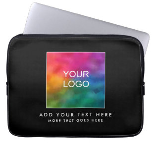 Modern Elegant Minimalist Template Custom Logo Laptop Sleeve