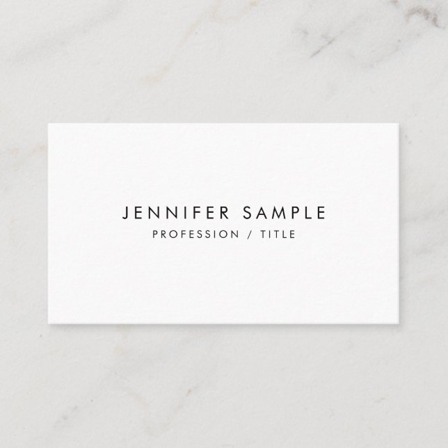 Modern Elegant Minimalist Template Professional Business Card (Front)