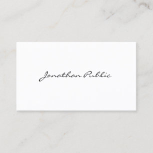  Modern Elegant Minimalist Typography Script Business Card