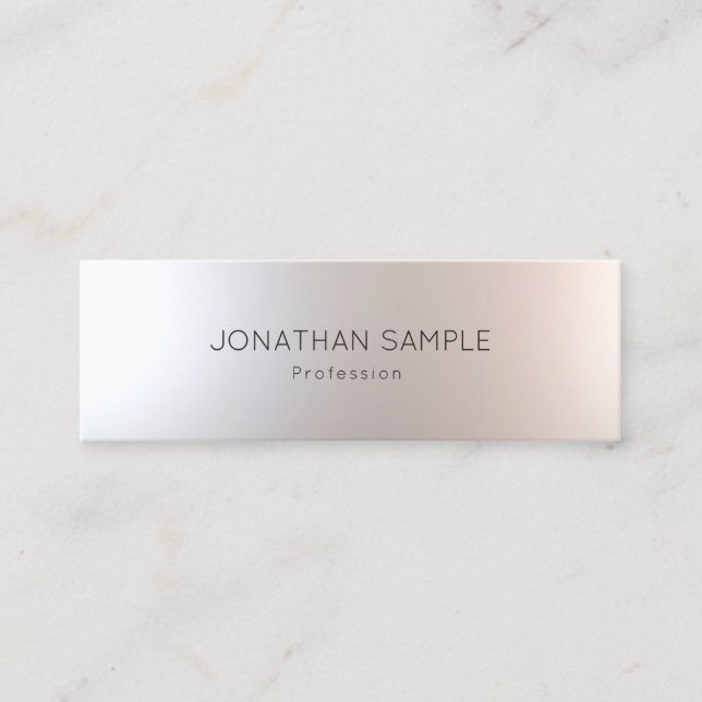 Modern Elegant Minimalistic Glamour Smart Template Mini Business Card (Front)
