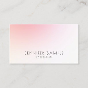 Modern Elegant Minimalistic Pink Abstract Plain Business Card