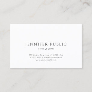Modern Elegant Minimalistic Professional Plain Business Card
