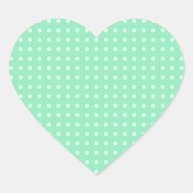 Modern Elegant Mint Green Colour Template Blank Heart Sticker (Front)