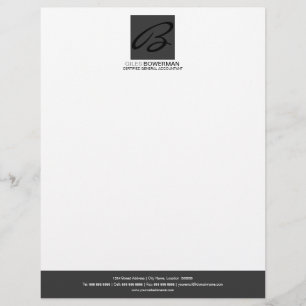 Modern & Elegant Monogram Business Letterhead