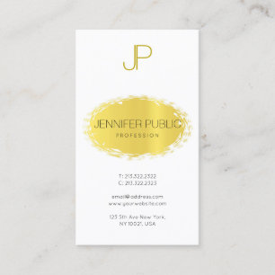 Modern Elegant Monogram Clean Design Trendy Plain Business Card