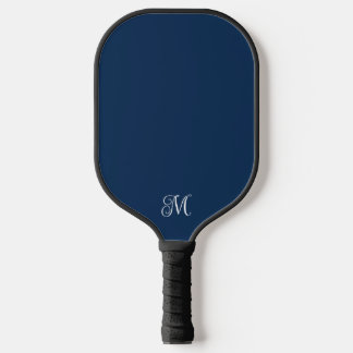 Modern Elegant Monogram in Navy or Any Colour Pickleball Paddle