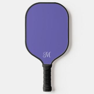 Modern Elegant Monogram in Purple or Any Colour Pickleball Paddle