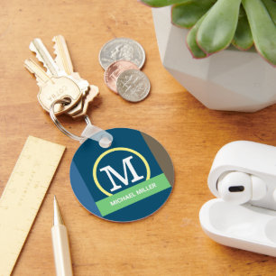 Modern Elegant Monogram Keychains