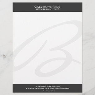 Modern & Elegant Monogram Letterhead