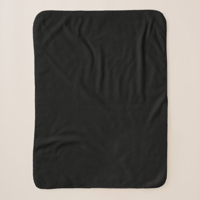 Modern Elegant Monogram Name  Black Gold Script  Sherpa Blanket (Front)